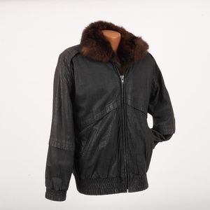 Maison Blanche Vintage Leather Jacket w/ Real Fur